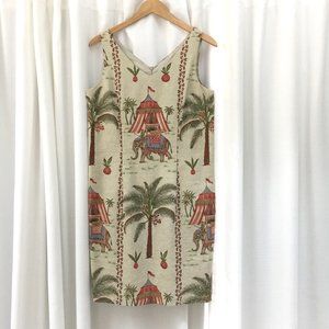 Elephant Circus Print Sheath Dress